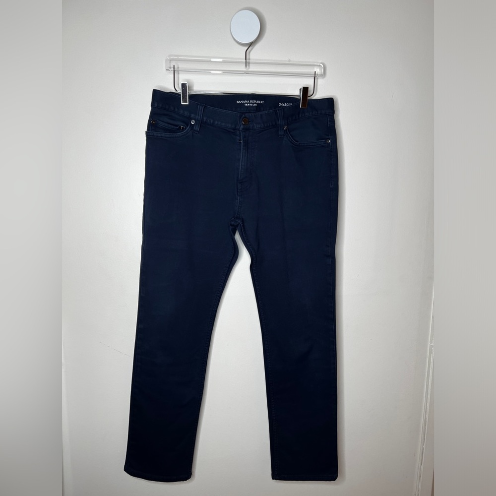 Banana Republic Men’s Traveler Pants Navy W34 L30 Slim